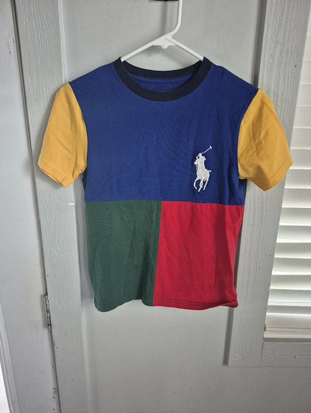 Polo by Ralph Lauren Boys' Multicolor Patchwork Short Sleeve Tee
